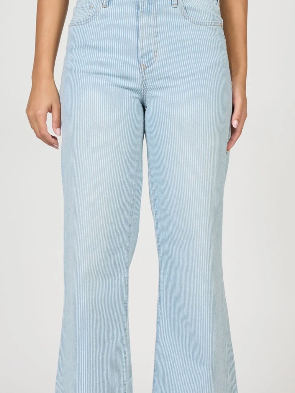 Dear John Size 25 Railroad Stripe Wide leg Jeans NWT